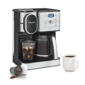 Cuisinart 2-in-1 Hot Iced Coffee Maker Single Serve 12-Cup Steel