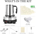 Soy Wax Candle Making Starter Kit 2LB Hot Plate Pitcher Wicks - Image 2