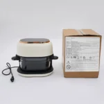 Transparent Glass Air Fryer See-Through Bowl, White & Rose Gold - Image 4