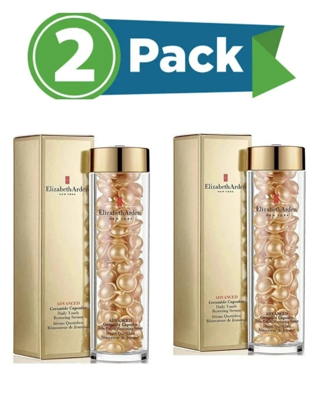 s-l1600 Elizabeth Arden Ceramide Daily Youth Restoring Serum 90 Caps x2 - Image 1