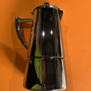 Stainless Steel Moka Pot Stovetop Espresso Coffee Maker Chrome