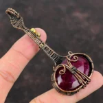 Handmade Guitar Crystal Pendant Necklace for Women And Men - Image 4