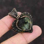 Labradorite Tree of Life Heart Pendant Wire Wrapped Crystal Necklace - Image 4