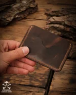 Gerasa Handmade Real Leather Mens Bifold Wallet Slim Brown Gift - Image 4