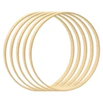 Bamboo Wooden Hoop Rings Wedding Wreath Macrame Dream Catcher - Image 2