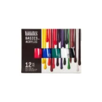 Liquitex Basics Acrylic Paint Set 12 Piece Assorted Artist Colours - Image 2
