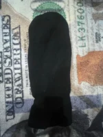 Black Knit Balaclava Ski Mask – Embroidered Streetwear 3-Hole Hat - Image 2