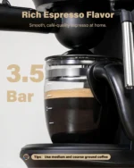 Shardor 4-Cup Steam Espresso Machine 3.5 Bar Milk - Image 2