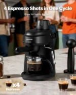 Shardor 4-Cup Steam Espresso Machine 3.5 Bar Milk - Image 3