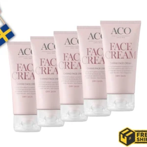 ACO Caring Face Cream for Dry Skin Vitamin E Fragrance-Free 5pk