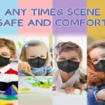 Kids Black KN95 Face Mask 5 Layer FFP2 CE Approved Disposable