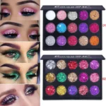 Pro 15 Glitter Eyeshadow Palette Shimmer Pigmented Long Lasting - Image 2