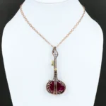Handmade Guitar Crystal Pendant Necklace for Women And Men - Image 5