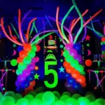 Neon UV Glow in the Dark Latex Balloons Party Decoration Set - Image 5