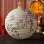 Chinese Floral Paper Lantern Round Hanging Wedding Party Festival - Image 2