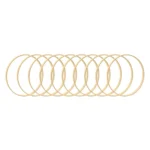 10Pcs Bamboo Wood Rings Macrame Dream Catcher Wreath Wedding DIY - Image 4