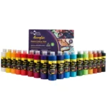 Global Colours Acrylic Paint Set 18 Colours Eco-Friendly Non-Toxic - Image 3