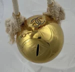 Chanel Gold Ball Minaudière Bag with Cream Rope Tassels CC Logo - Image 2