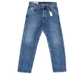 Diesel Jeans Mens Regular Straight Leg Mid Blue Wash Designer New - Image 6