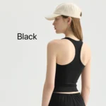 Womens Square Neck Racerback Tank Top Gym Vest Multi-Colour - Image 5
