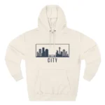 City Skyline Graphic Hoodie Unisex Pullover White Streetwear - Image 2