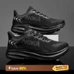 NOKA Chunky Cushion Running Shoes Blue Yellow Mens Trainers - Image 2