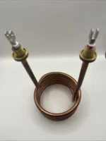 Copper Coil Heating Element Dual Threaded Mount, Spade Terminals - Image 2