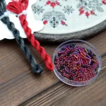 Counted Cross Stitch Kit Red Mandala Snowflake Floral Geometric Art - Image 4