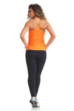Womens Brazilian Activewear Tank Top Orange Strappy Back Gym Yoga Vest - Image 4