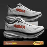 NOKA Chunky Cushion Running Shoes Blue Yellow Mens Trainers - Image 3