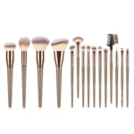 15Pcs Pro Makeup Brush Set Rose Gold Face Eye Foundation