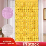 Star Foil Fringe Curtain Backdrop Party Photo Wall Doorway Decor - Image 2