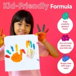 Crafts 4 All 24 Acrylic Paint Set with 3 Free Brushes Premium Pigment - Image 4