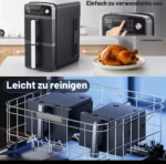 Dual Drawer Air Fryer Double Basket Stack Cook 2 Foods at Once - Image 5