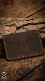 Gerasa Handmade Real Leather Mens Bifold Wallet Slim Brown Gift - Image 2
