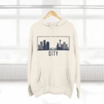 City Skyline Graphic Hoodie Unisex Pullover White Streetwear - Image 4