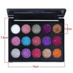 Pro 15 Glitter Eyeshadow Palette Shimmer Pigmented Long Lasting - Image 6
