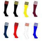 Football Socks Adult Kids Sports Match Socks 3 Stripe Multi Colours