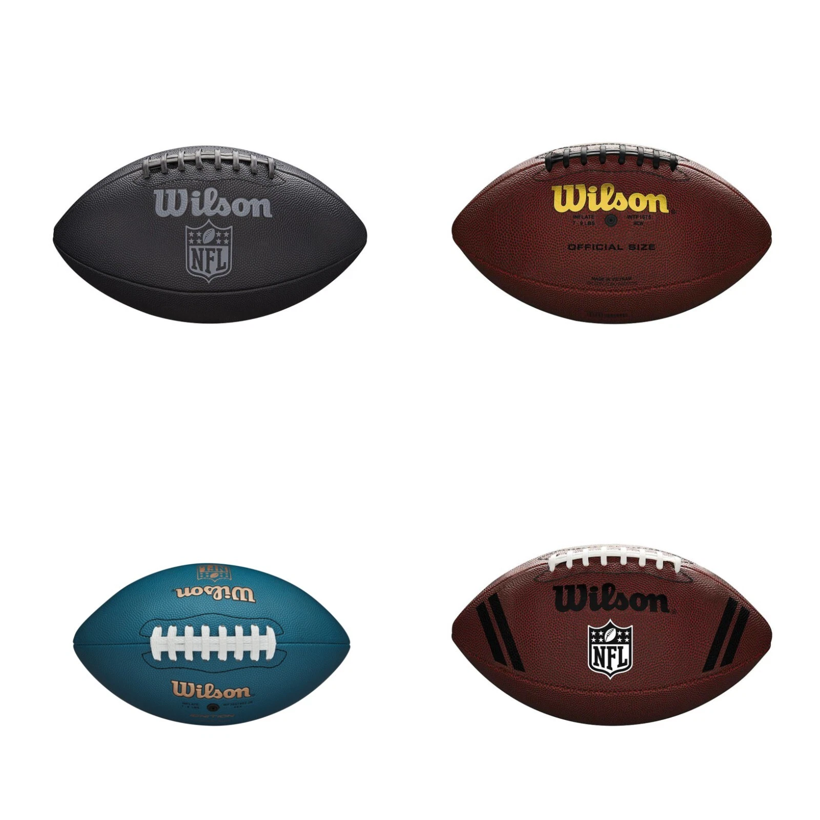 s-l1600 (7) Wilson American Football NFL Official Size Junior Adult Multi Designs - Image 1