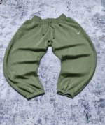 Nike Fleece Jogger Sweatpants Olive Green Swoosh Unisex