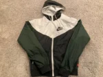 Nike Windrunner Hooded Jacket Black White Green Lightweight