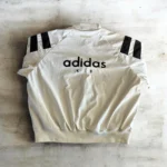 Adidas Lightweight White Sports Jacket Full Zip Retro Style - Image 6