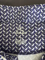 Navy Geometric Print Golf Polo Shirt Breathable Fit - Image 2