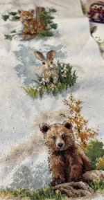 Woodland Animals Cross Stitch Kit  Forest Friends Embroidery Set - Image 2