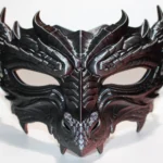 Dragon Masquerade Mask Horned Cosplay And Halloween Half Mask
