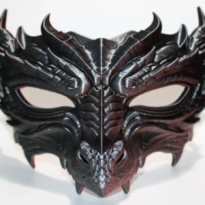 Dragon Masquerade Mask Horned Cosplay And Halloween Half Mask