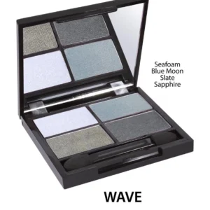 Zuii Wave 4 Color Shimmer Eyeshadow Palette Smokey Blue