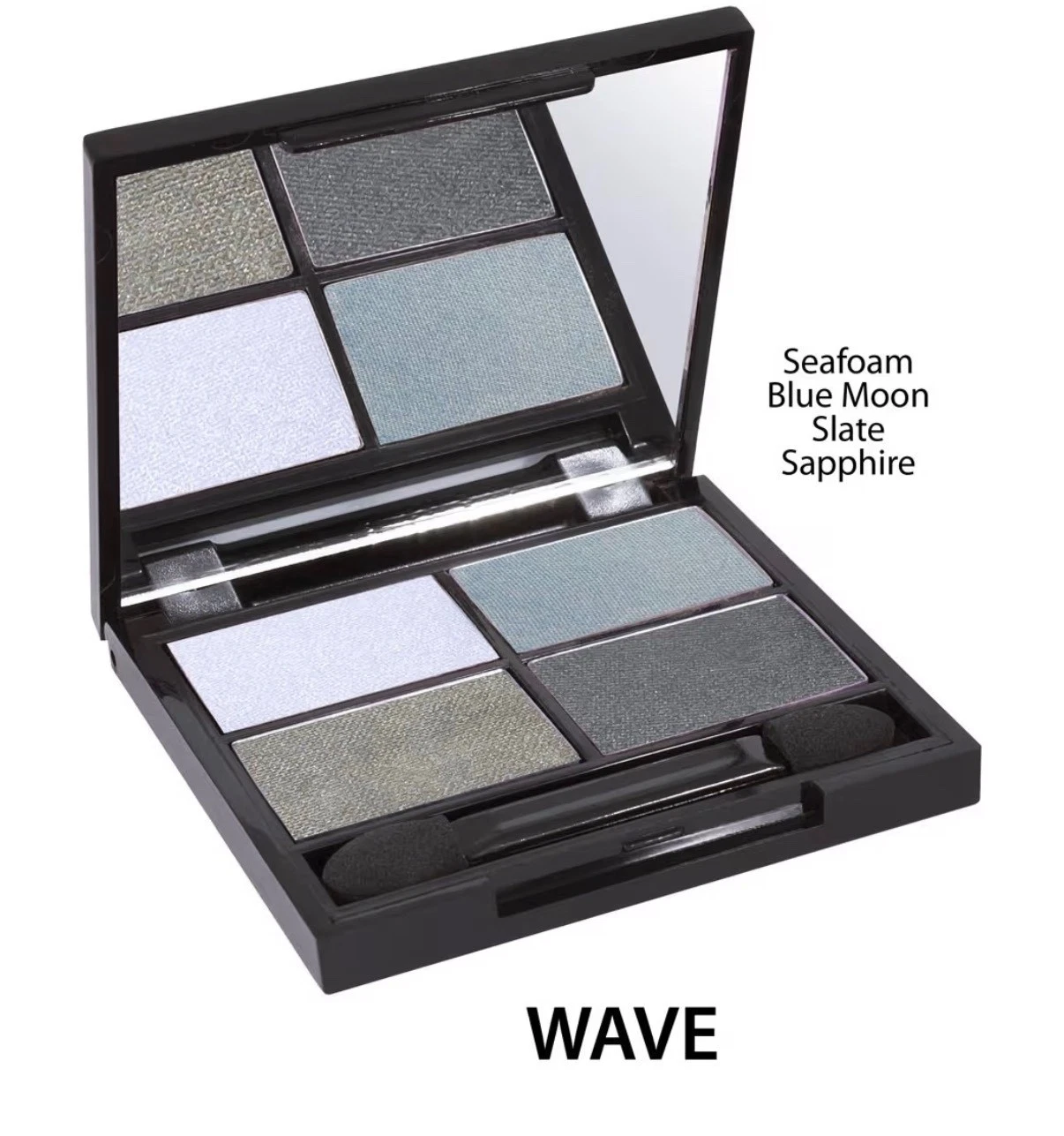 s-l1600 (7) Zuii Wave 4 Color Shimmer Eyeshadow Palette Smokey Blue - Image 1