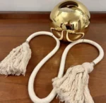 Chanel Gold Ball Minaudière Bag with Cream Rope Tassels CC Logo - Image 6