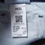 Diesel Jeans Mens Regular Straight Leg Mid Blue Wash Designer New - Image 3
